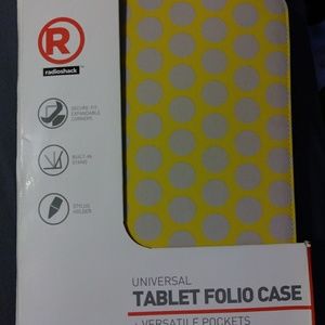 Universal tablet folio case + versatile pockets